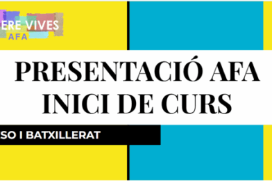 PRESENTACIÓ AFA INICI CURS